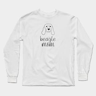 Beagle Mom Line Art Long Sleeve T-Shirt